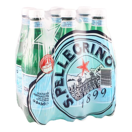 Agua Mineral Natural con Gas San Pellegrino - 6x50cl