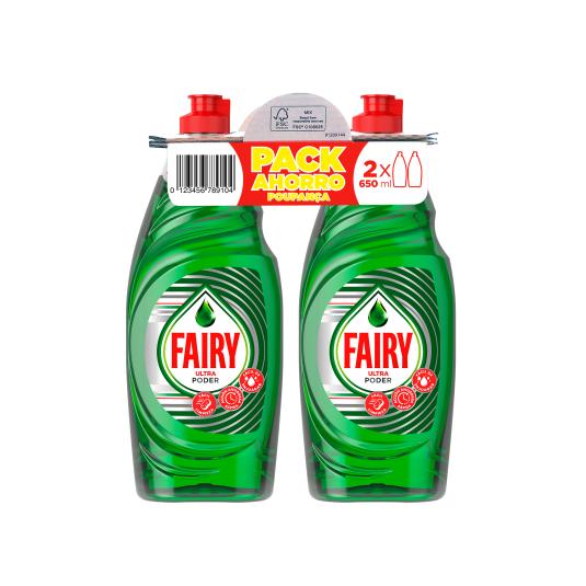 Lavavajillas líquido - Fairy - 2x650ml