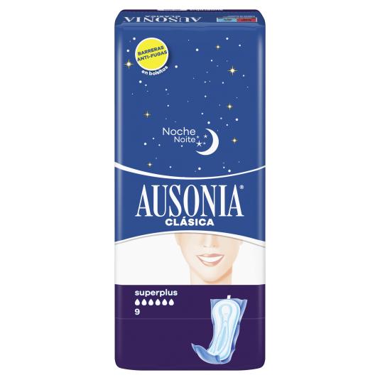 Compresas Superplus Noche - Ausonia - 9 uds