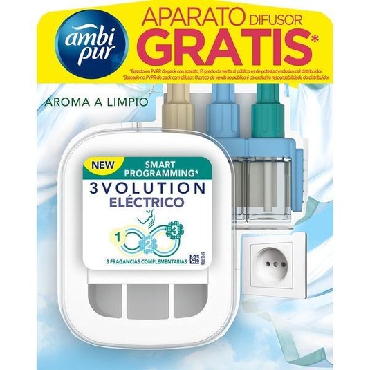 Ambi-Pur 3evo Aparato + Recambio Aroma Limpio