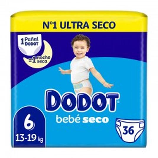 Pañal Infantil Dodot Bebe Seco Value Talla 6 13-18kg 36