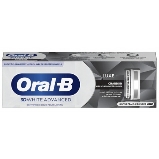 Pasta de dientes con carbón 3D White Advanced Luxe 75ml