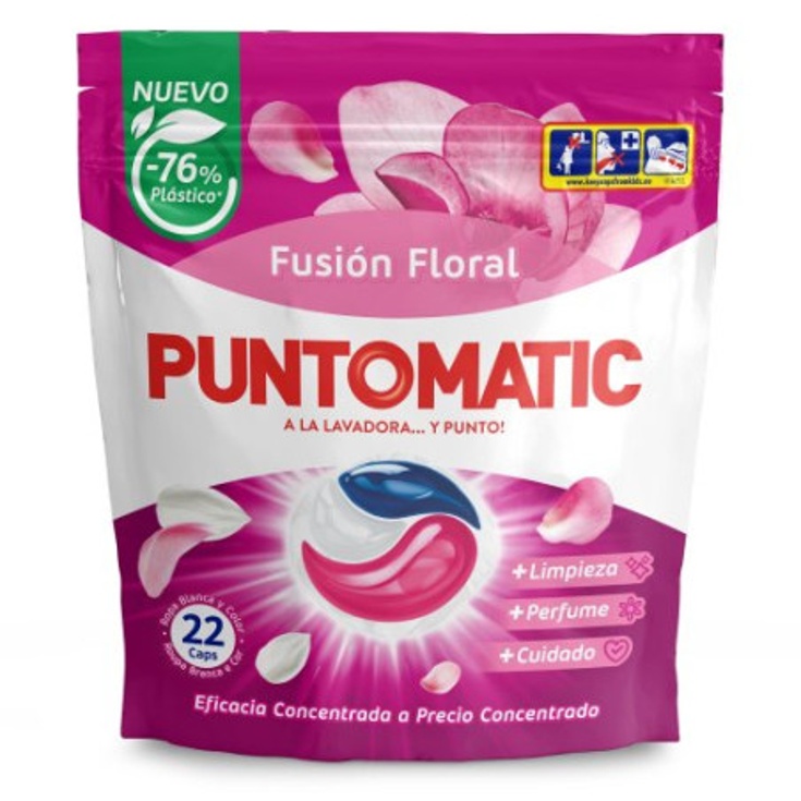 DETERGENTE PUNTOMATIC CAPSULA FUSION FLORAL- 22UDS