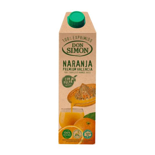 Zumo 100% exprimido naranja con pulpa 1l