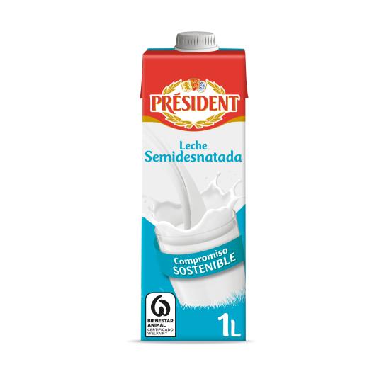 Leche Semidesnatada - Président - 1l