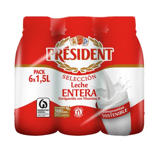 Leche entera - Président - 6x1,5l