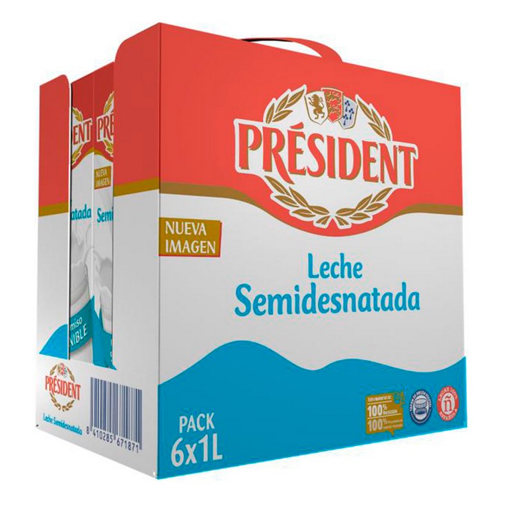 Leche semidesnatada 6x1l