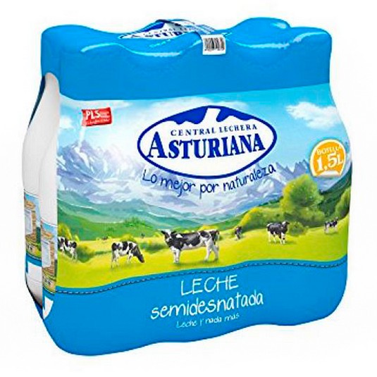 Leche semidesnatada (Botella) 6x1,5l