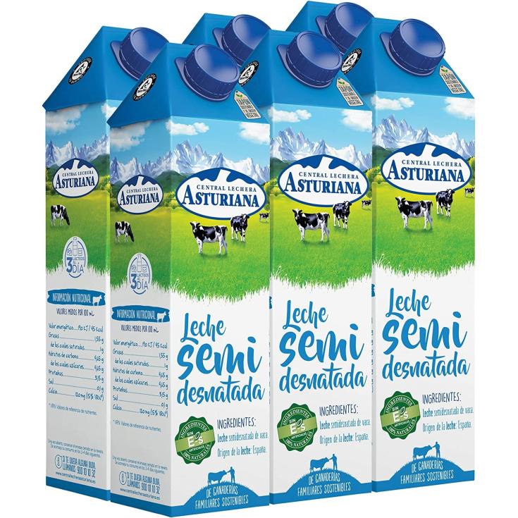 Leche semidesnatada 6x1l