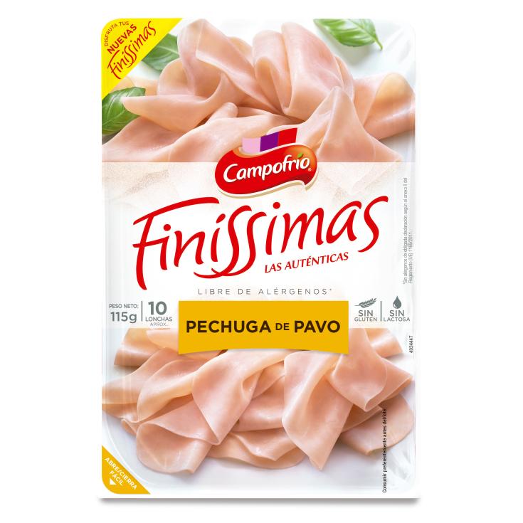 Lonchas de Pechuga de Pavo Finissimas 115g