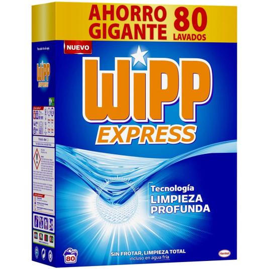 Detergente en polvo - Wipp Express - 80 lavados