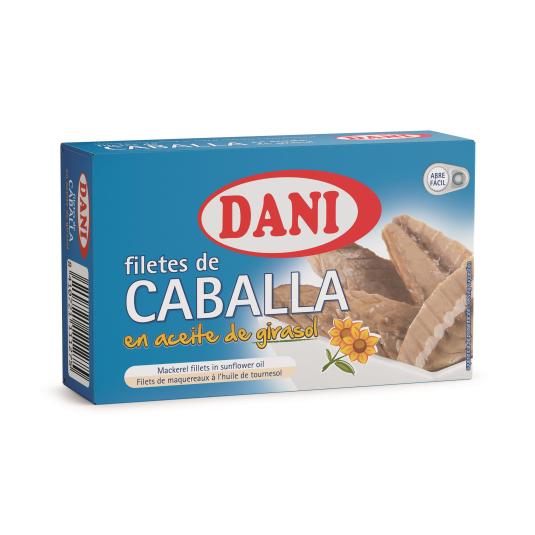 Filetes de Caballa del Sur en Aceite de Girasol - Dani - 90g