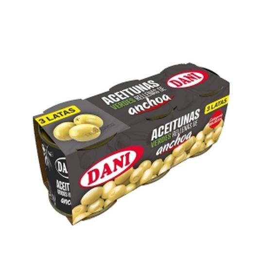 DANI aceitunas rellenas de anchoa pack 3