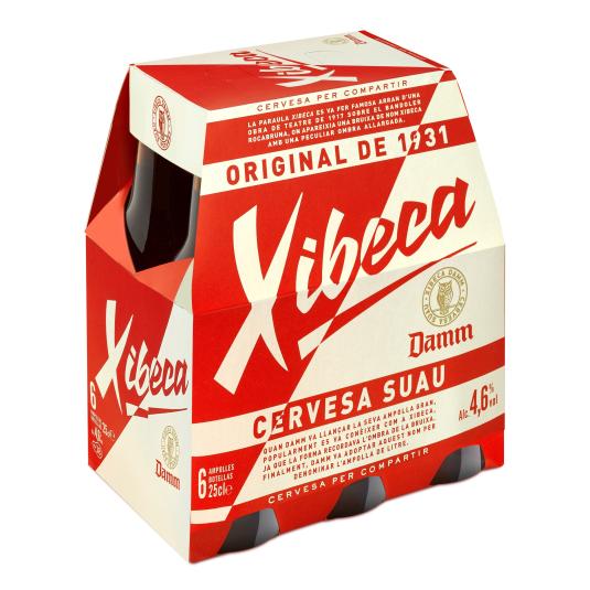 Cerveza rubia Xibeca Damm - 6x25cl