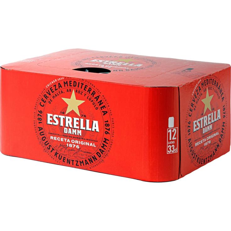 Cerveza rubia - Estrella Damm - 12x33cl