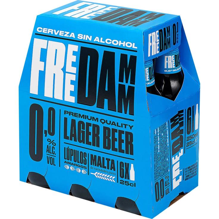 FREE DAMM Cerveza 0,0% 6x25cl