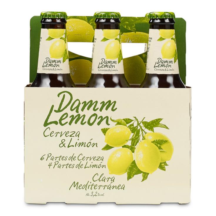 Cerveza rubia con limón Damm Lemon - 6x25cl