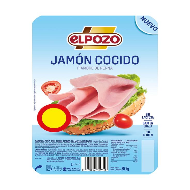 *JAMON COCIDO ELPOZO 80G