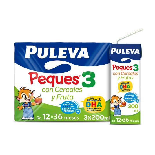 Leche peques 3 cereales y fruta 3x20cl