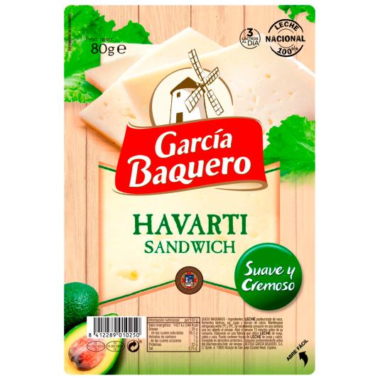 Queso en Lonchas Havarti 80g