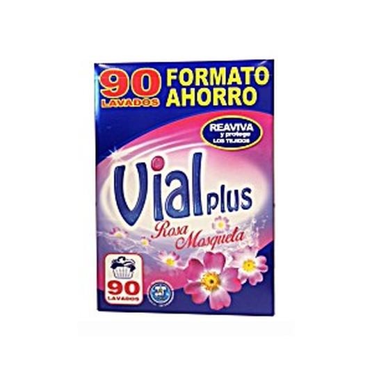 VIALPLUS Detergente en polvo rosa mosqueta 90 lavadas