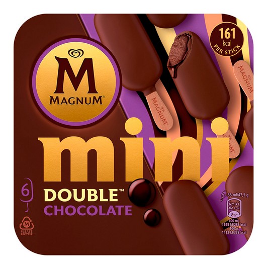 Helado Doble Chocolate Mini - Magnum - 6x55ml