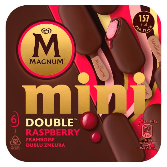 Helado Doble Frambuesa Mini - Magnum - 6x55ml